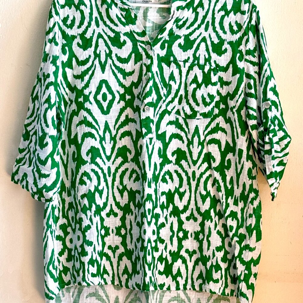 100% Cotton Boho Shirt Ornella Paris size L